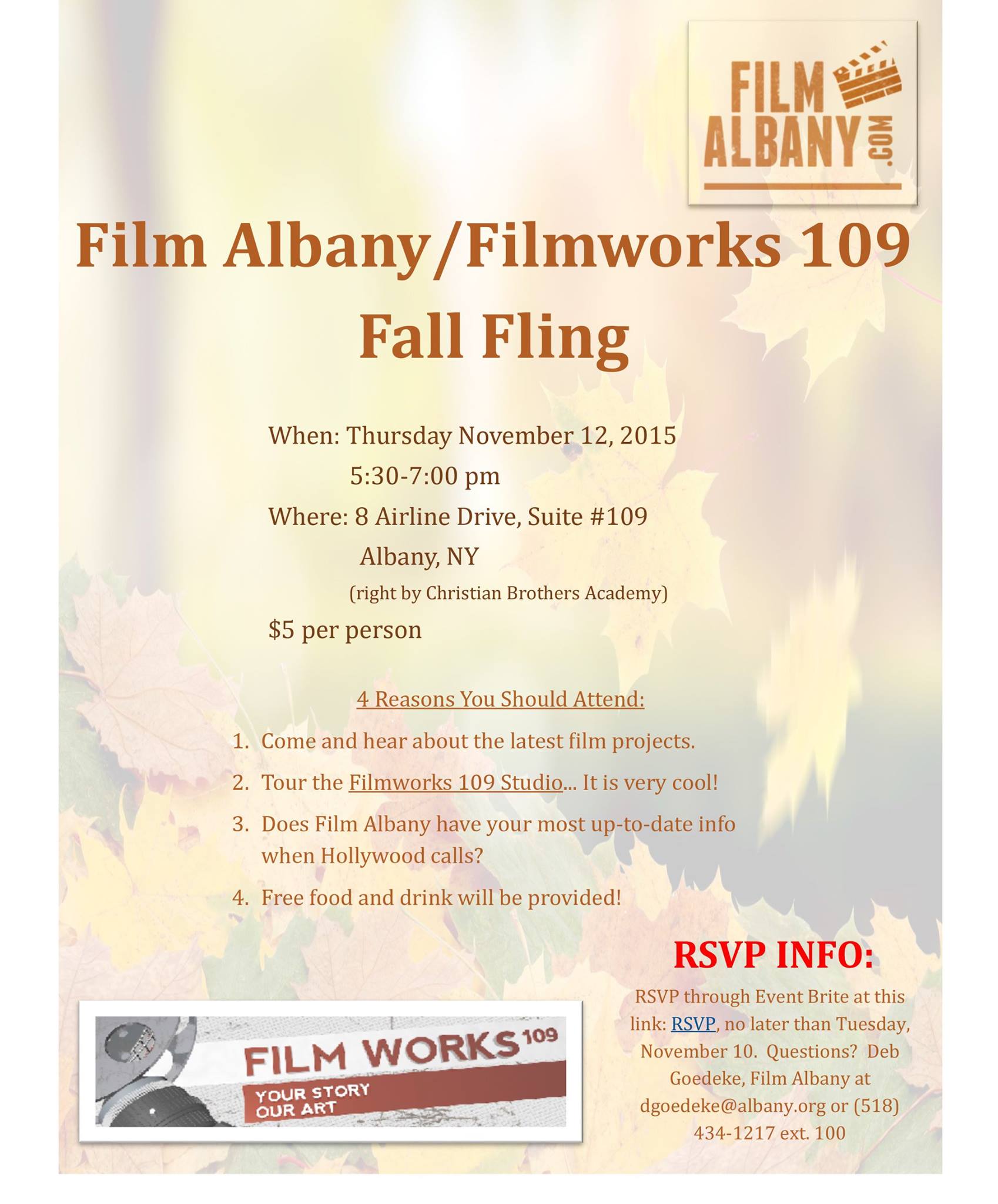 Film Albany & Filmworks 109 Fall Fling